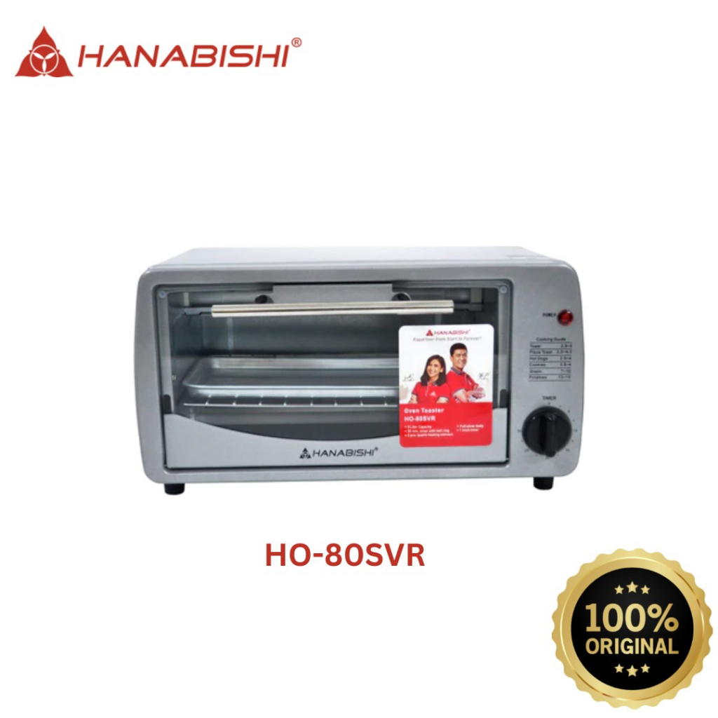 Hanabishi HO80SVR 9L Oven Toaster w/ 30minute timer HO80SVR Shopee