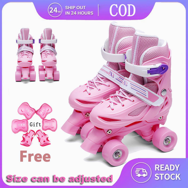 Roller Skates Adjustable Double Row Skate Roller Shoes Roller Blades Roller Skates For Kids 4