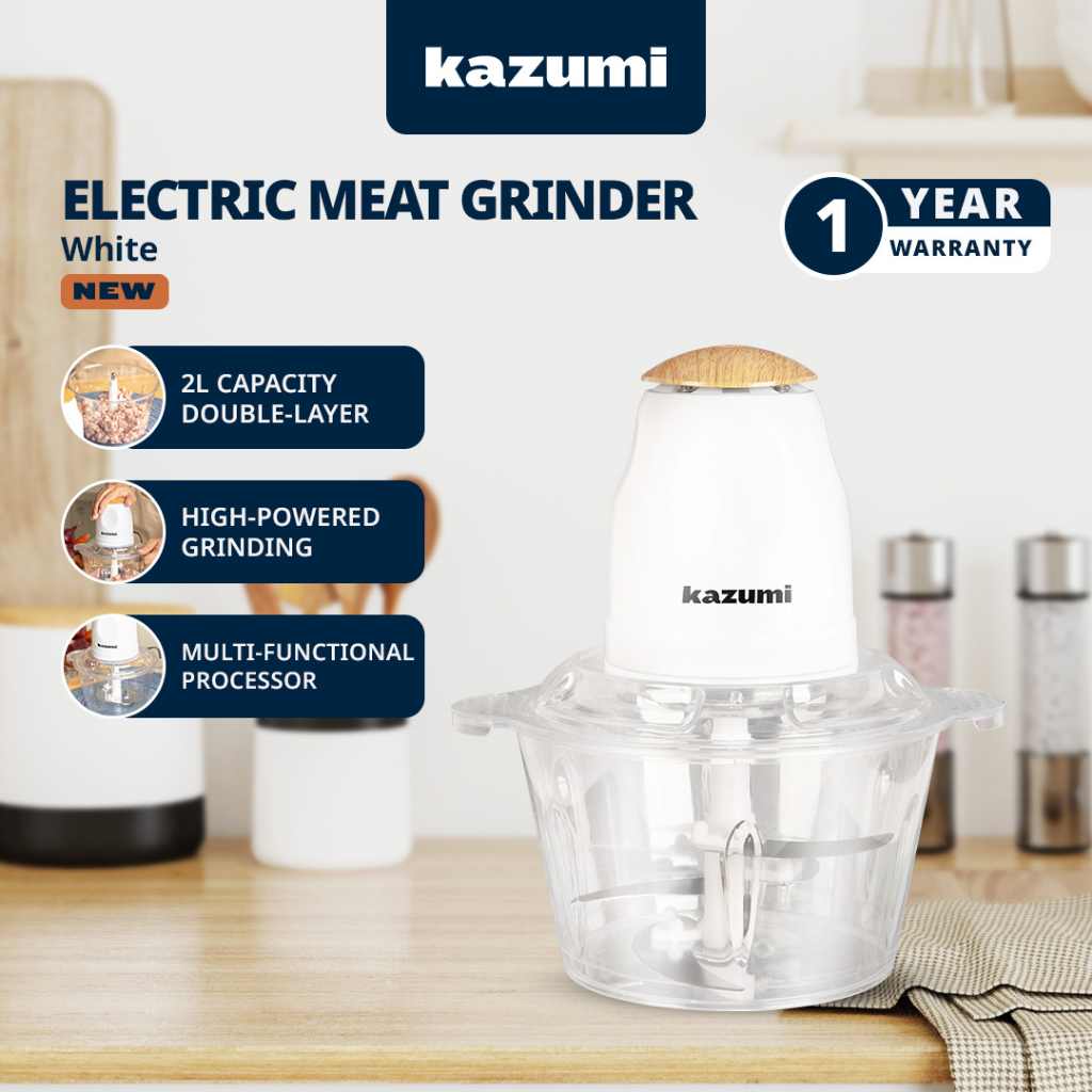KAZUMI KZ102 Electric Meat Grinder 2L 300W Alabaster White Shopee