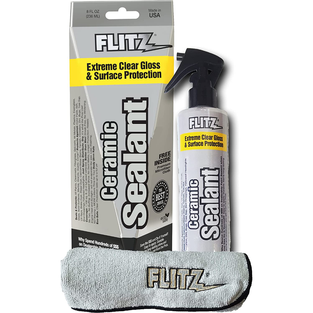 Flitz Ceramic Spray Sealant and Paint Protectant Shine, Protect + Seal