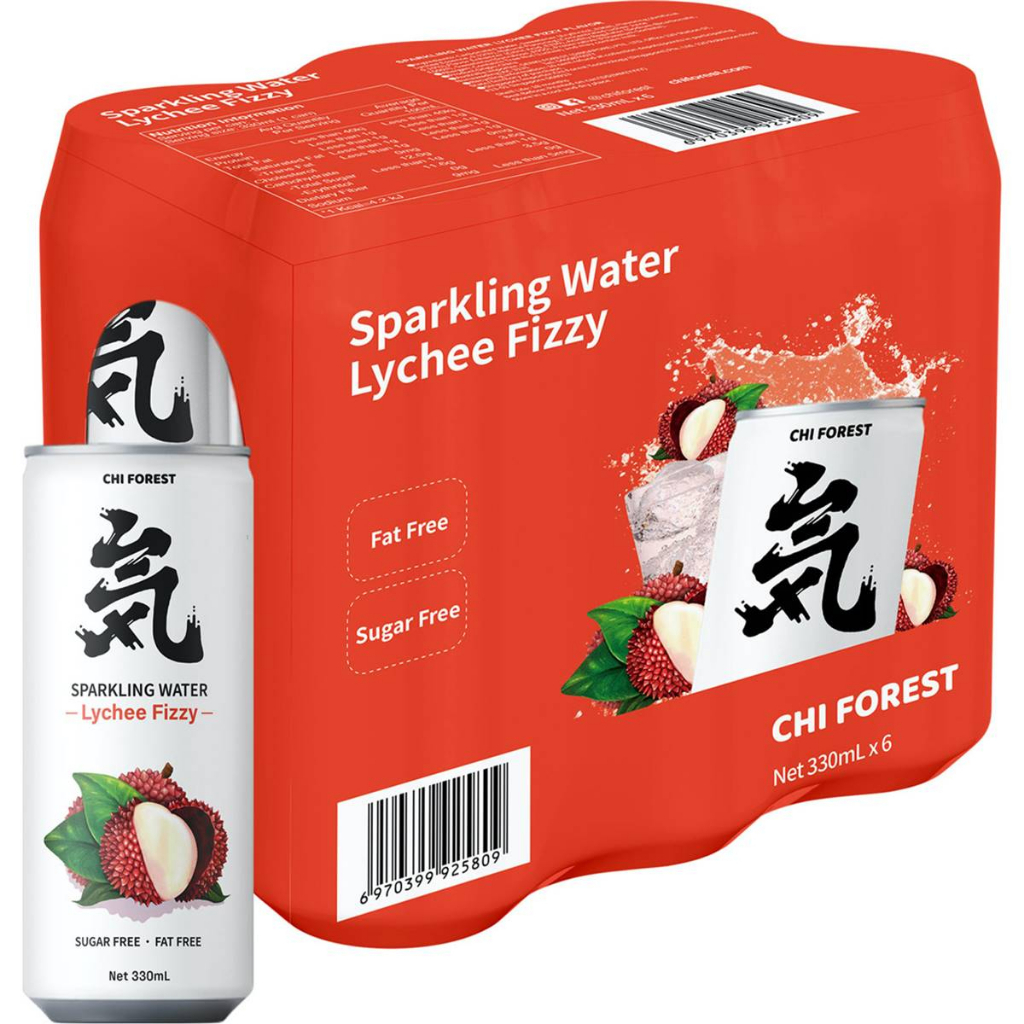 Chi Forest Sugar Free Lychee Fizzy Sparkling Water 6 x 330mL Shopee