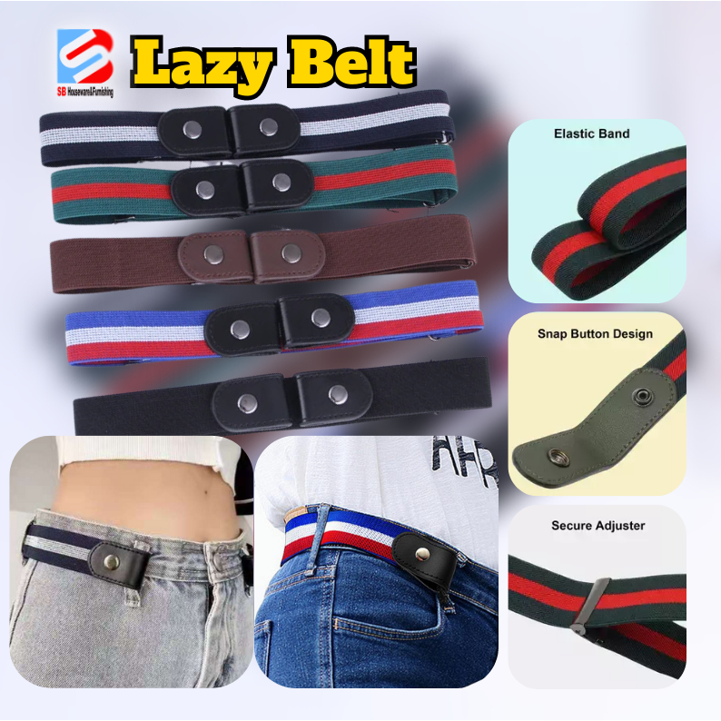 Women Canvas Belt Lazy Invisible Belt Women No Trace Jeans Wild Elastic