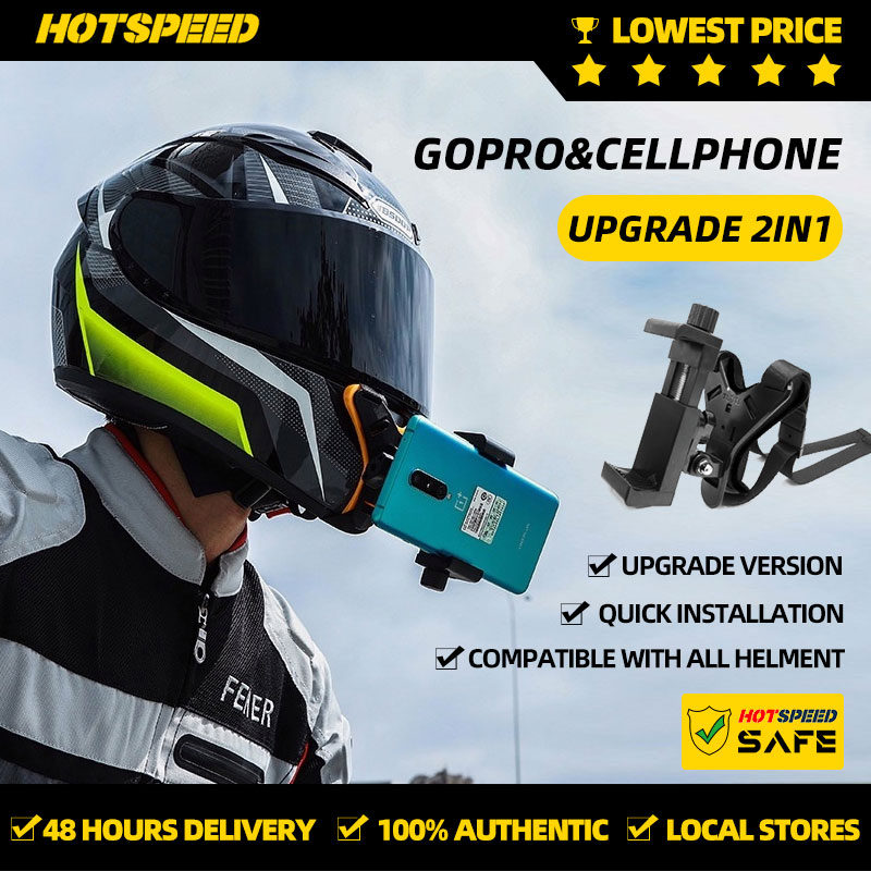 HOTSPEED Helmet Phone Holder Gopro Cellphone Mount for Motorcycle