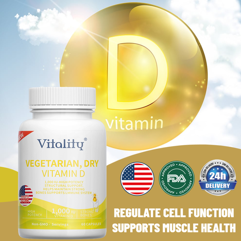 Vitamin D 1,000 IU Dry, High Potency, Strong Bones*, Structural Support