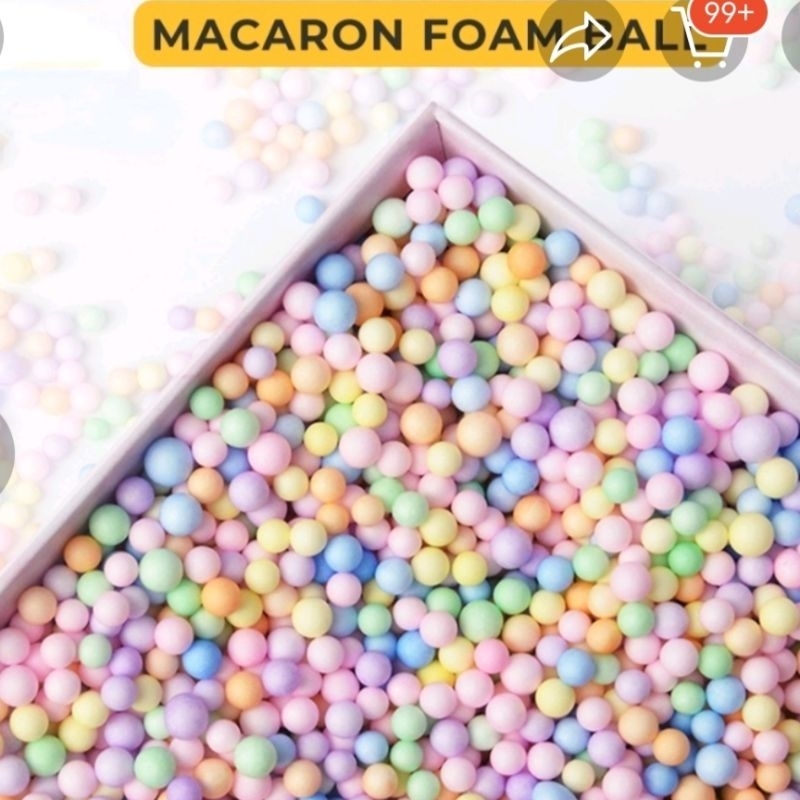 Macaron Foam Balls Pastel Styro Balls for slime Styro foam balls