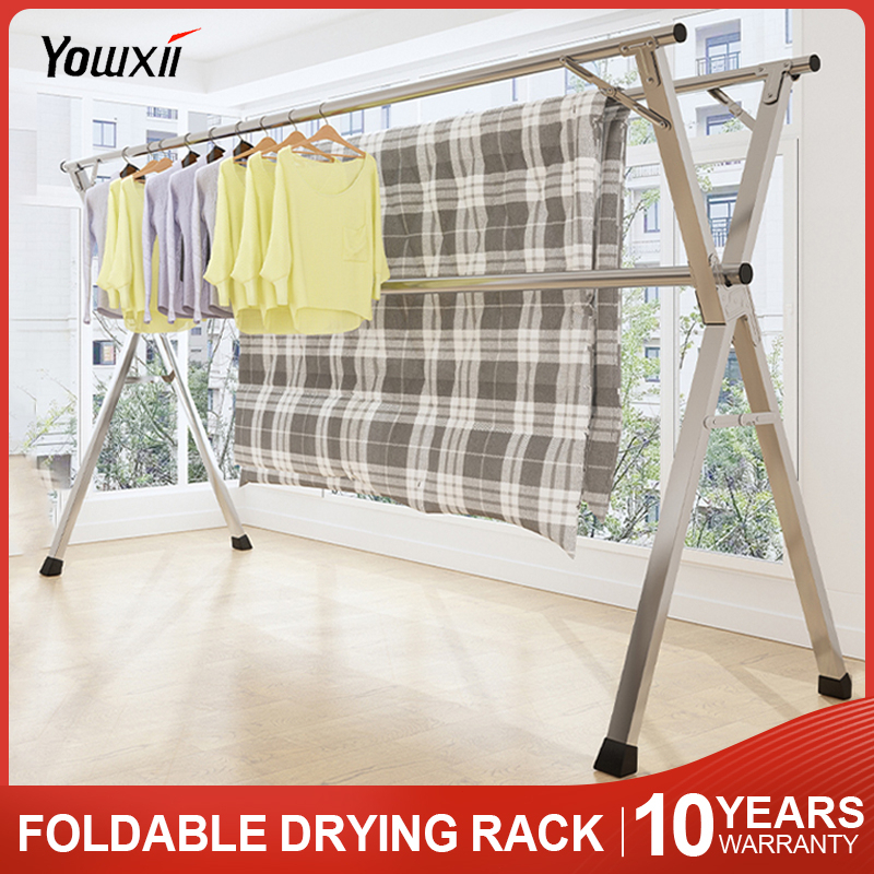 Yowxii Hanger Stand Stainless Sampayan Foldable Clothes Drying Rack