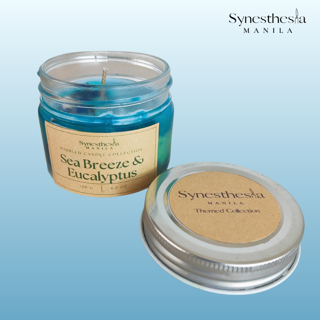 Synesthesia Manila Sea Breeze & Eucalyptus Scented Marbled Candles