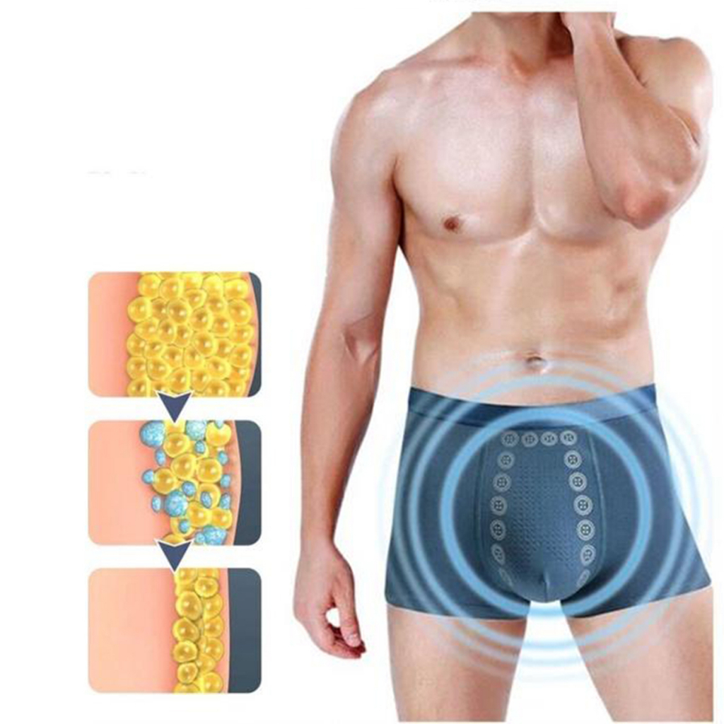 Men's therapy underwear, stone care massage crotch, L