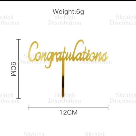 Acrylic Cake Toppers Gold Sweet 16 Happy 18th Graduation Wedding Happy ...
