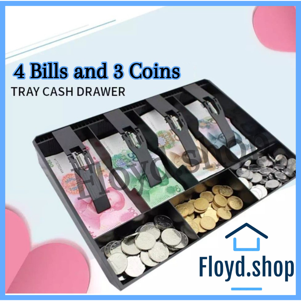 FLOYD.SHOP 4 and 5 Grids Cash Coin Register Money Drawer Storage Tray ...