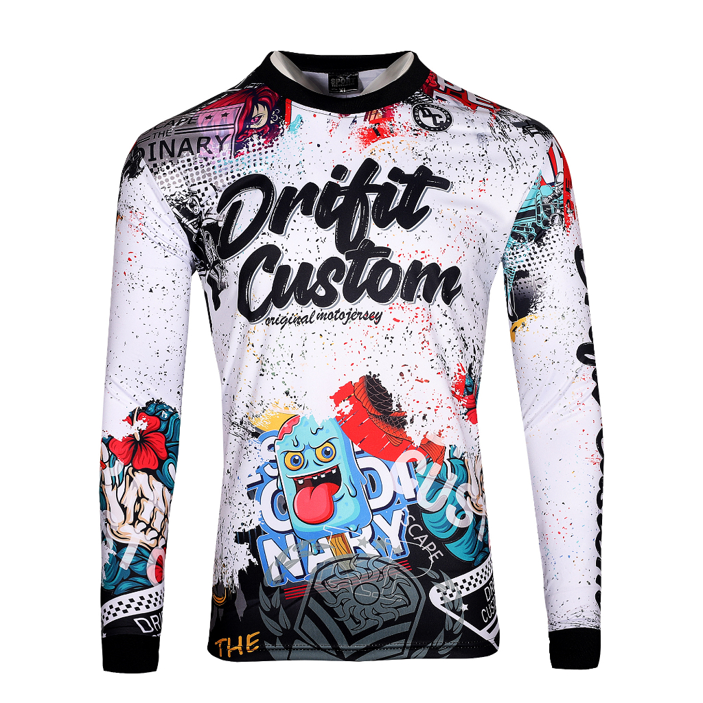 Long Sleeve Drifit Custom Jersey For Men Motorcycle Sublimation Riding ...