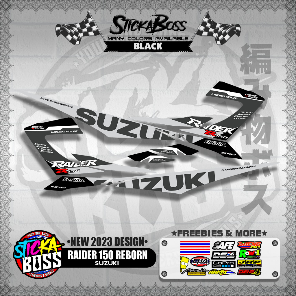 STICKER DECALS for RAIDER 150 REBORN CARB STOCK (NEW 2023 DESIGN) By ...