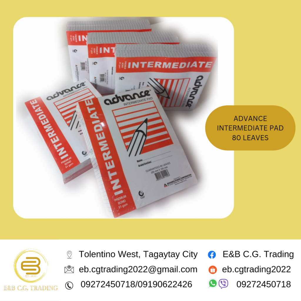 INTERMEDIATE PAD PAPER BUNDLE OF 10 | Shopee Philippines