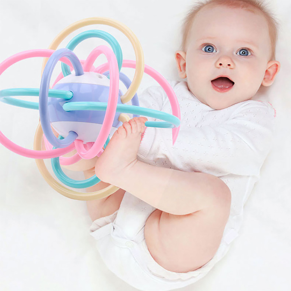 Teether For Baby Manhattan Ball Colorful Rattles Develop Intelligence ...