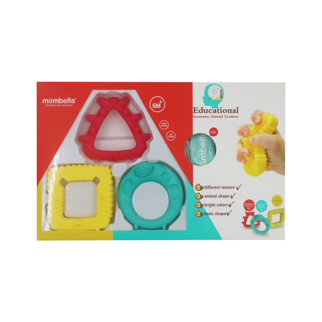 Mombella Educational Geometry Sensory Teether | Shopee Philippines
