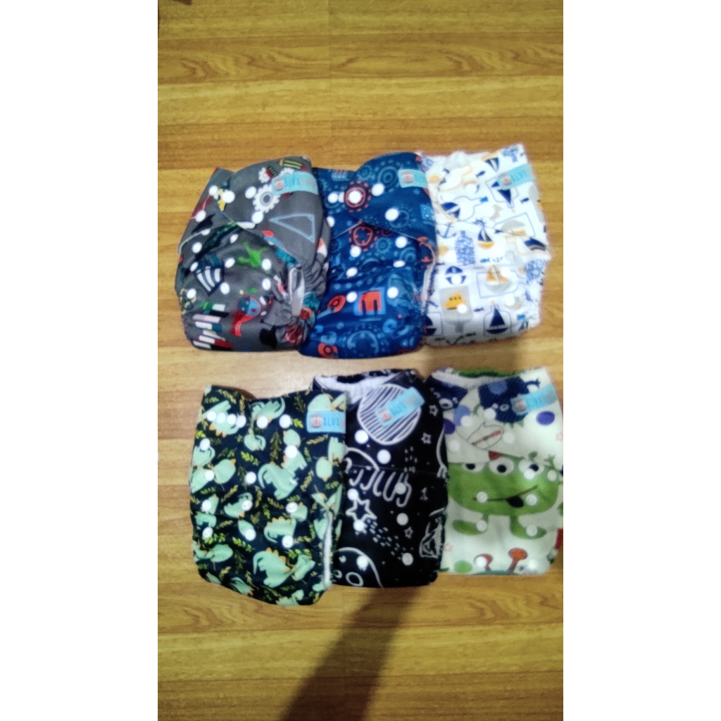 Alva Baby Cloth Diapers ( sold as set of 7 + 1 free, all with bamboo