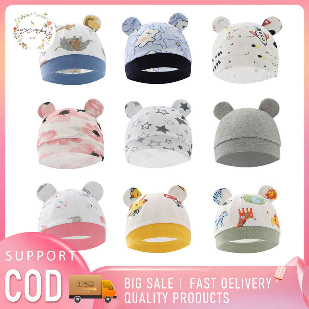 CiCi 100%Cotton Baby Boy Girl Hat Cute Ears Caps Casual Beanies Bonnet ...