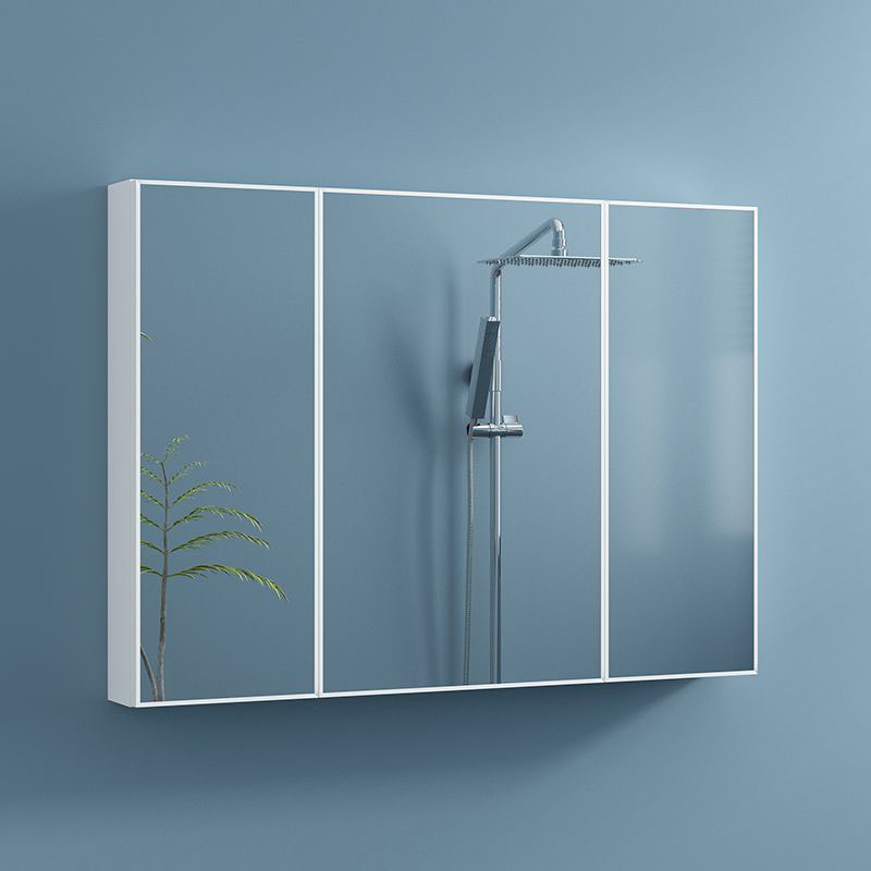 Bathroom Wall Mounted Mirror Storage Shelves Shelf with Door