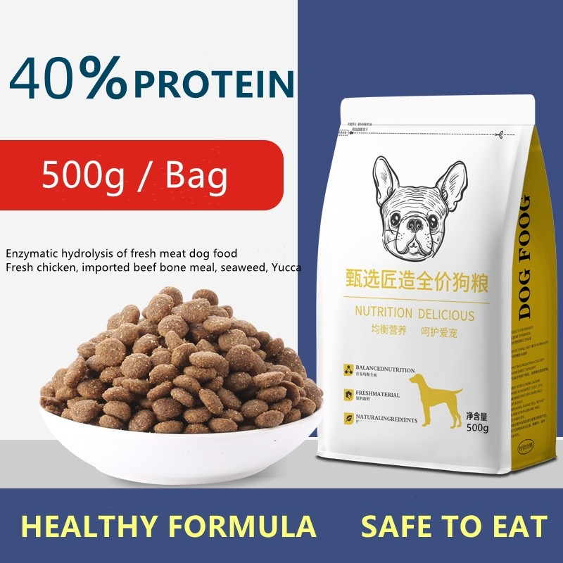 Dog food contains probiotics from chicken and beef, which can enhance