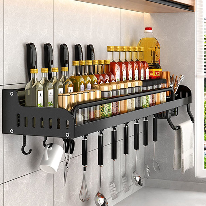 Spice Rack Hanging Kitchen Organizer Condiments Organizer Wall Mounted
