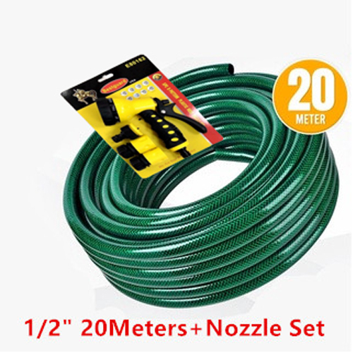 1/2" Garden Hose 20/30 Meters PVC Flexible Water Hose With Hose Nozzle