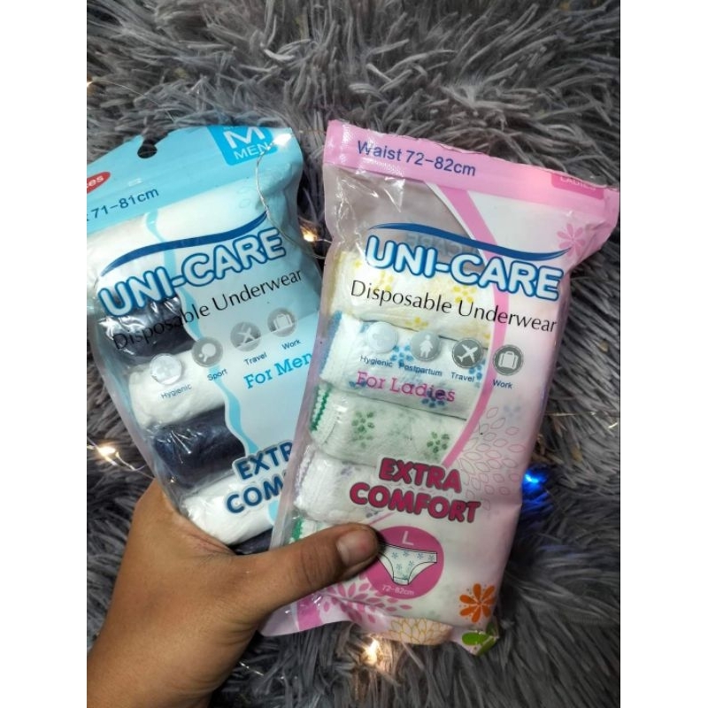 UNI-CARE DISPOSABLE UNDERWEAR 6 PCS PER PACK | Shopee Philippines