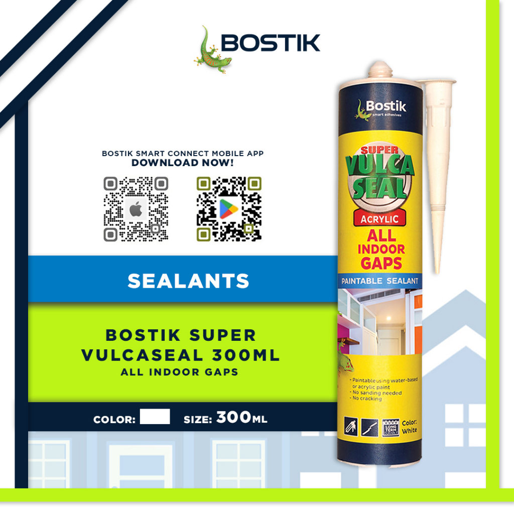 Bostik Super Vulcaseal Acrylic Paintable Sealant for All Indoor Gaps