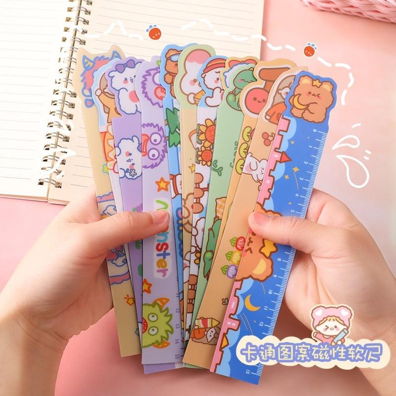 Cute Cartoon Soft Ruler Bendable Magnetic Measuring Ruler Random Design ...