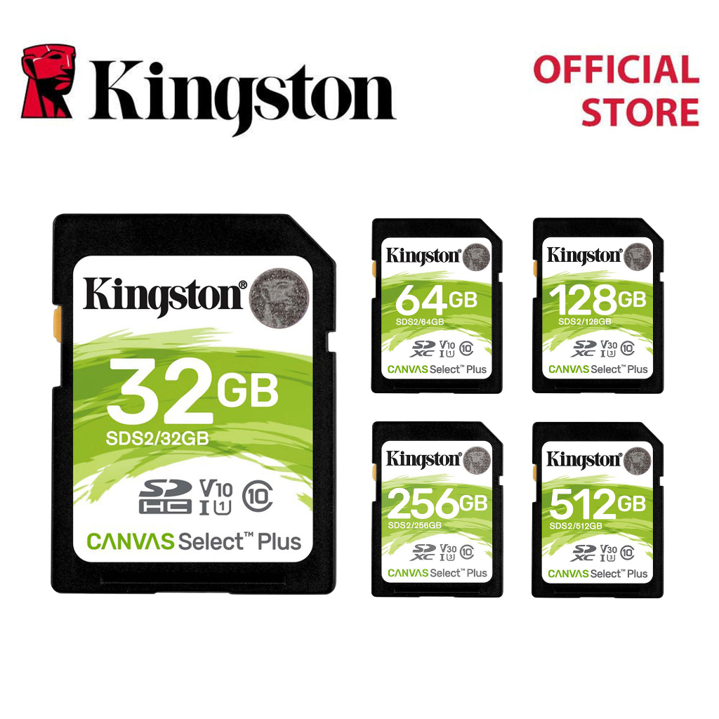 Kingston Canvas Select Plus 32GB/64GB/128GB SD Card for Cameras ...
