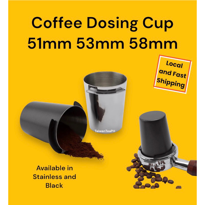 Coffee Dosing Cup 51mm 53mm 58mm Powder Cup Stainless Steel Espresso
