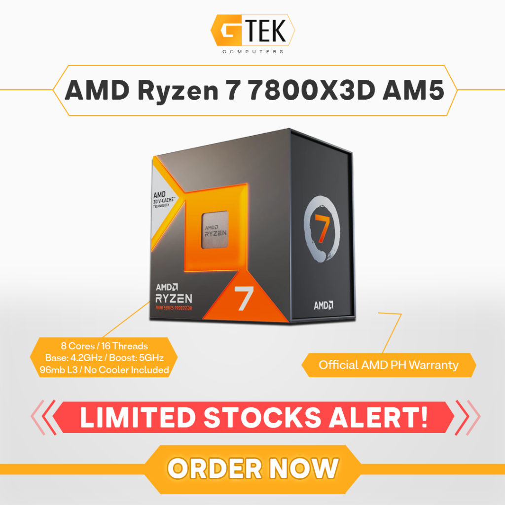 AMD Ryzen 7 7800X3D w/ 3D VCache AM5 Gaming Processor Shopee Philippines