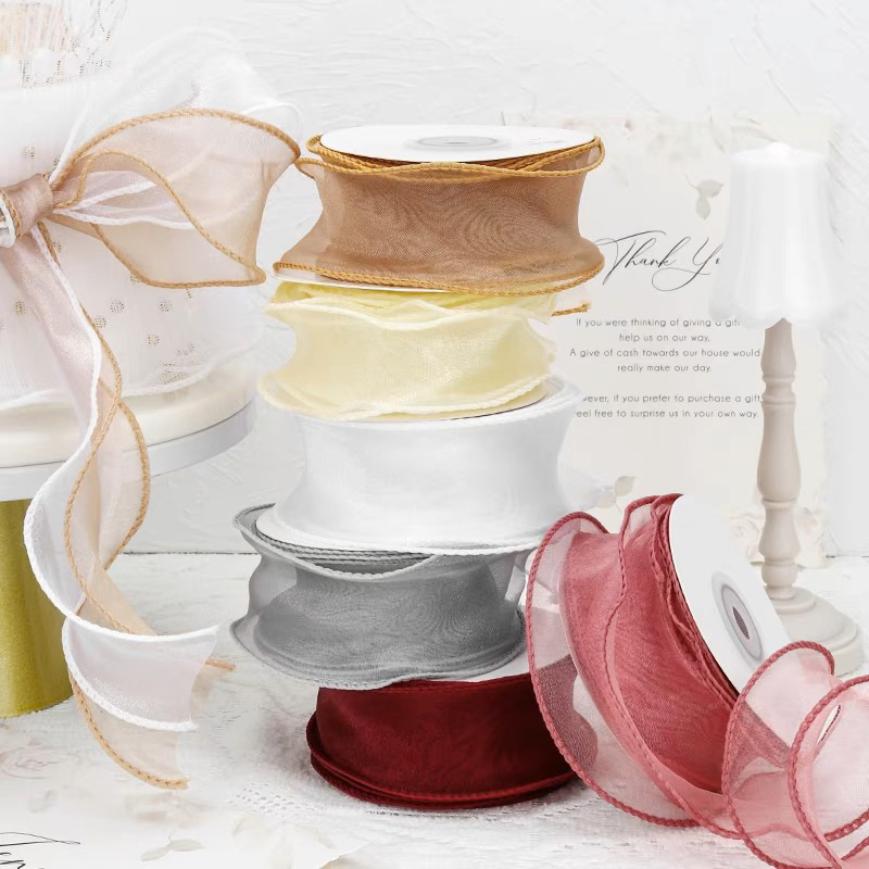 10yards Mermaid Tale Ribbon 4CM Flower Ribbon with Gold Lace Silk ...
