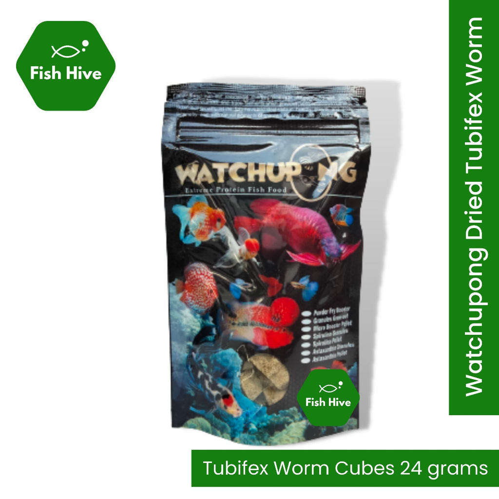 Watchupong Dried Tubifex Worm Cubes 24 grams Shopee Philippines