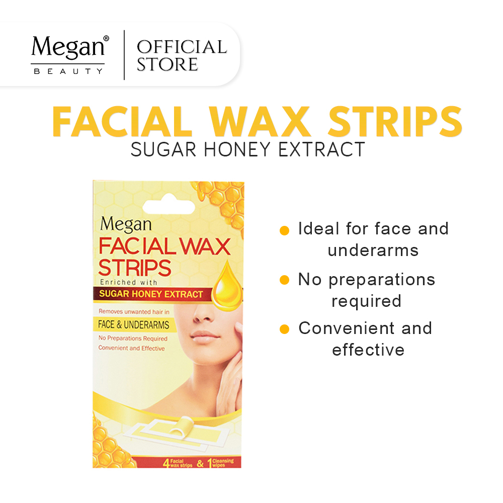 Megan Sugar Honey Facial Wax Strips 4's Shopee Philippines