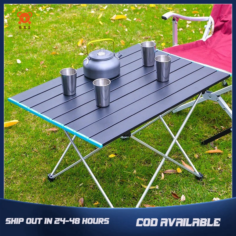 BBS*Outdoor aluminum alloy folding table Camping portable ...