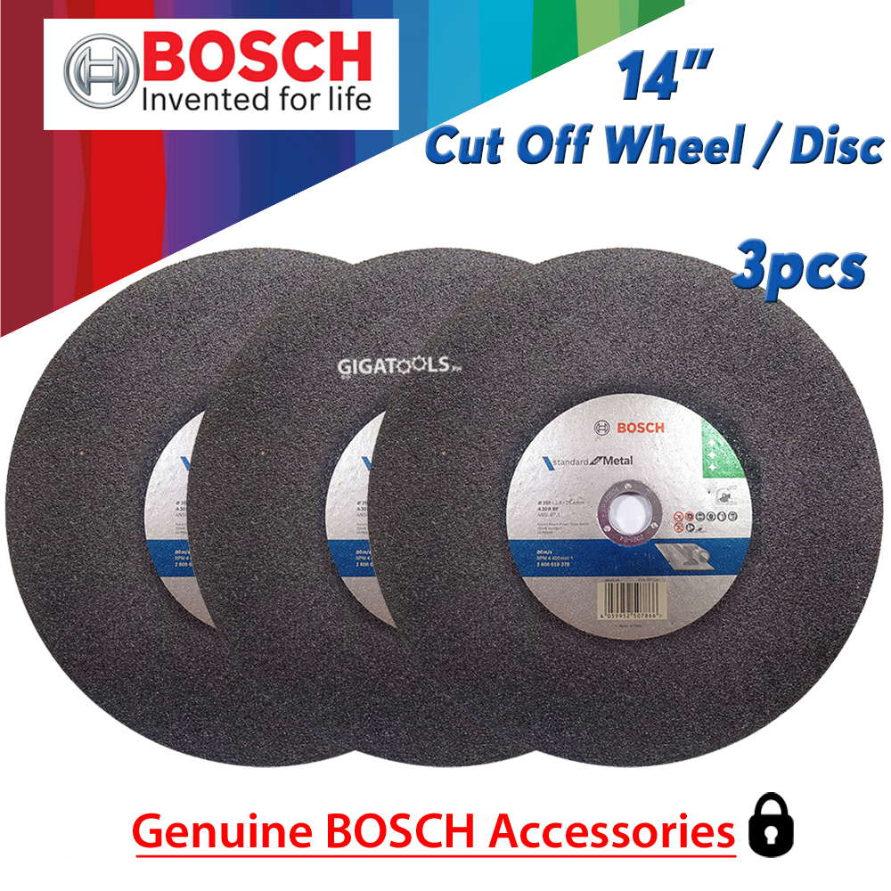Bosch 3pcs 14inch Abrasive Cut Off Disc / Wheel for Metal ( 2608619378