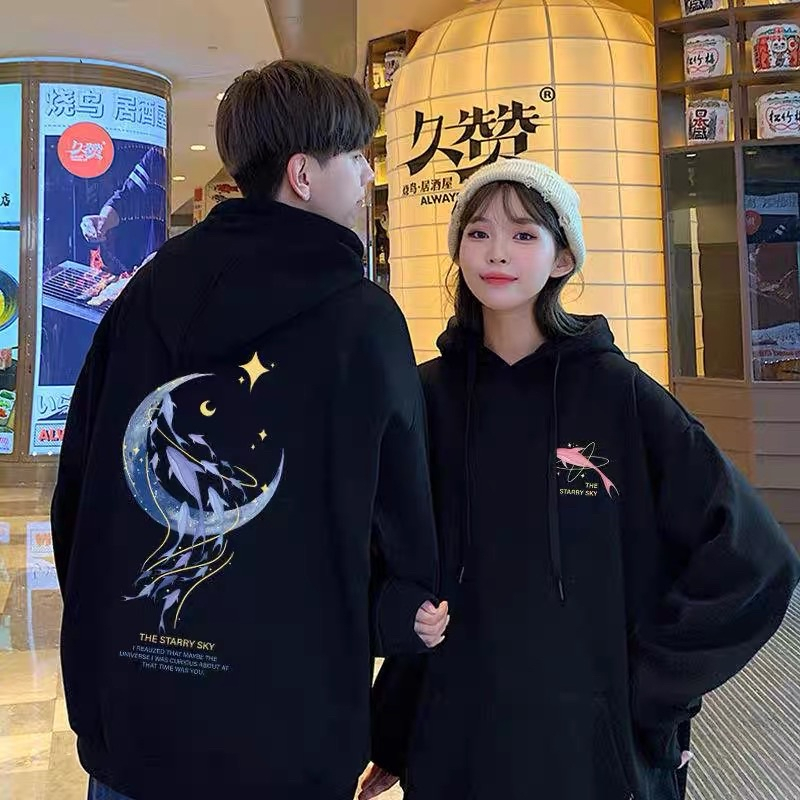 Korean Fashion Hoodie Jacket Unisex Couple Jacket Leisure 1pc Shopee