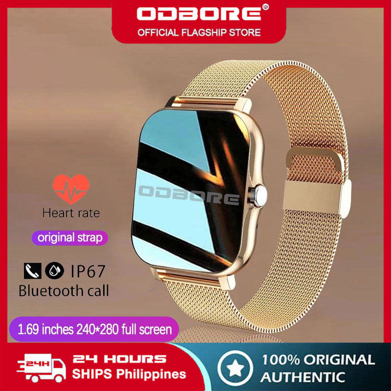 ODBORE Smart Watch Men Women Waterproof Sports Bluetooth Couple Touchscreen Stainless Steel Smartwat Shopee Philippines