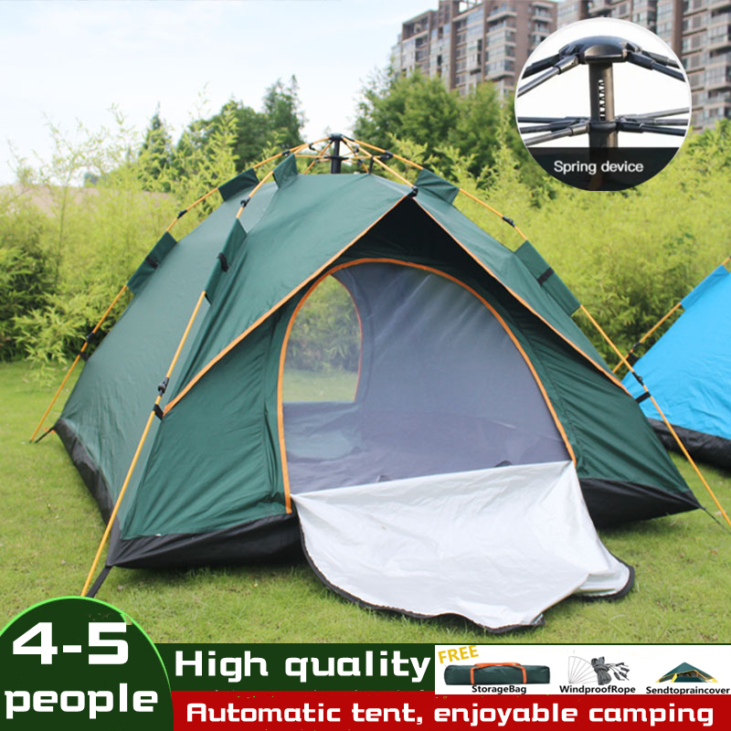 2/4/6 Waterproof Outdoor Dome Camping Tent automatic Double Layer ...