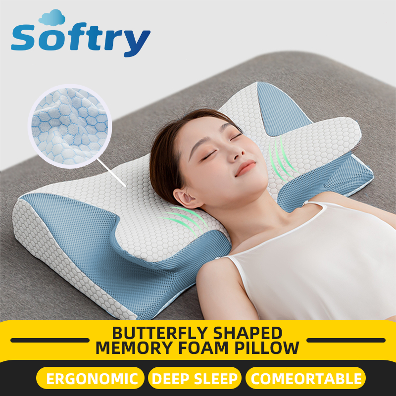 Orthopedic Pillow Memory Foam Pillow Sleeping Cervical Health Fiber