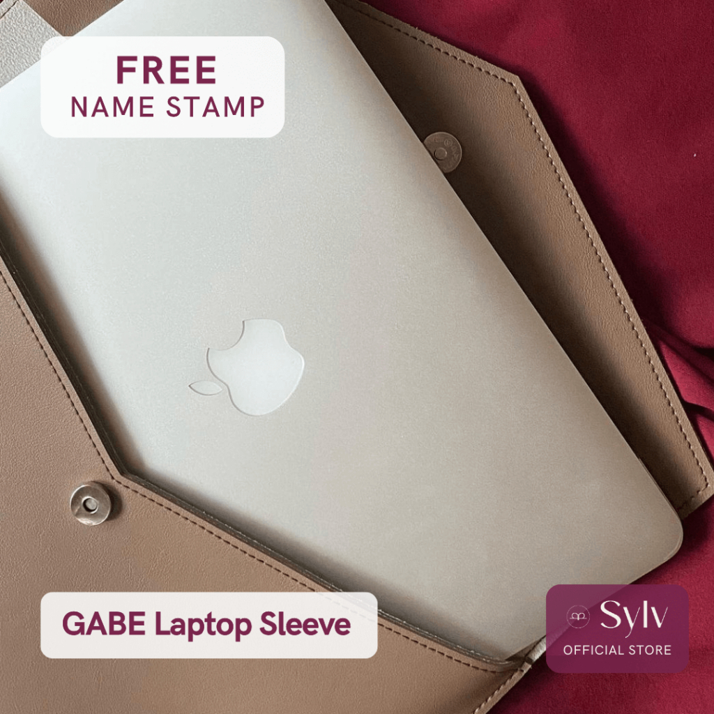Sylv Leather 13" Envelope Laptop Sleeve Personalized with FREE Name