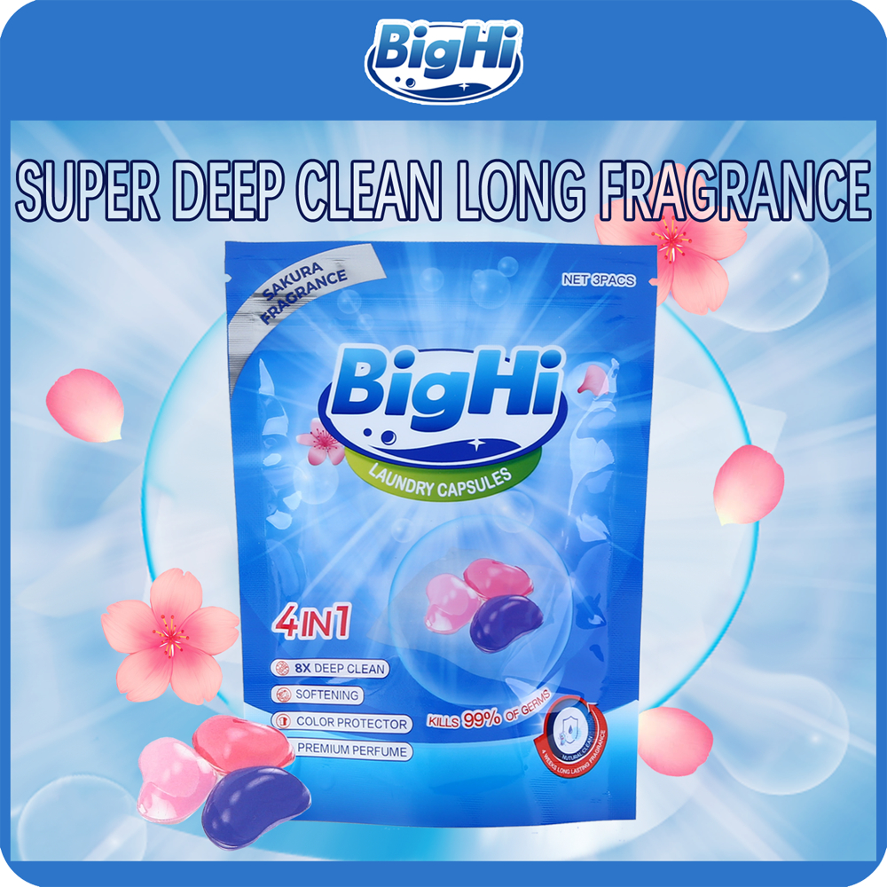 Bighi Laundry Capsules Liquid Laundry Detergent Sakura Fragrance Shopee Philippines