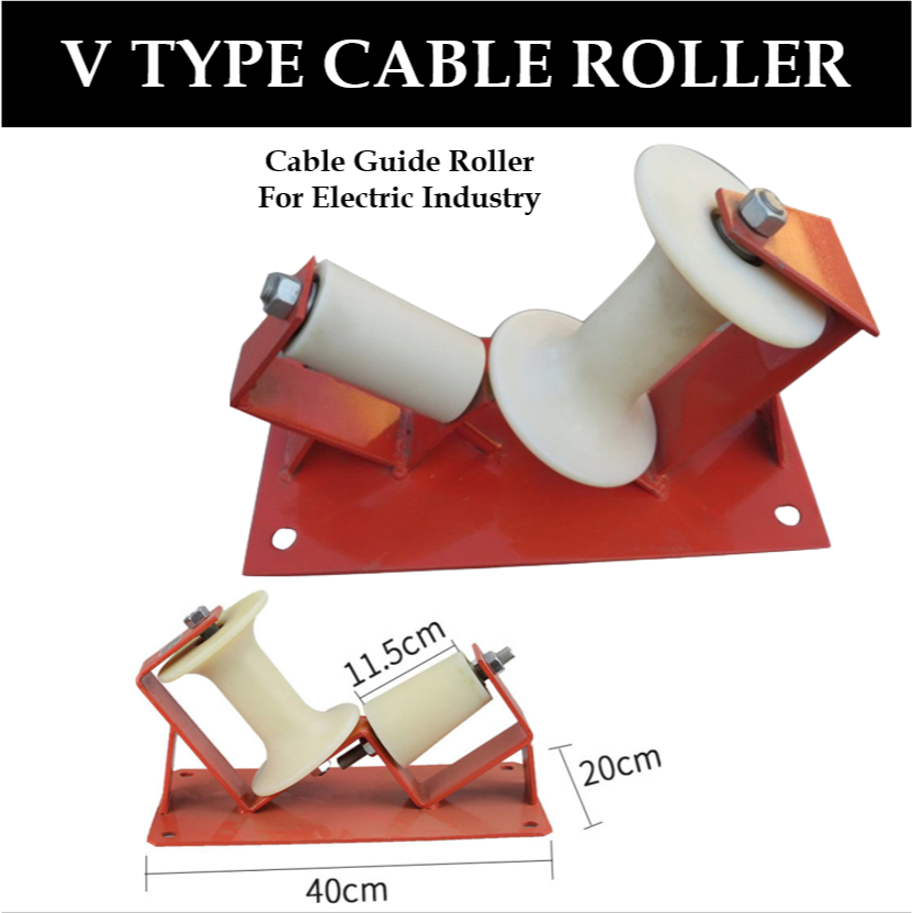 RTK V-Type Cable Roller Nylon Wheel Under Ground Pulling Cable Guide ...