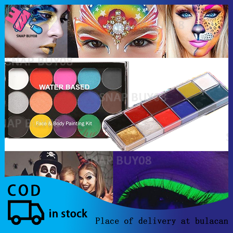 Face Body Paint Set 15 Colors Professional Makeup Palette Safe
