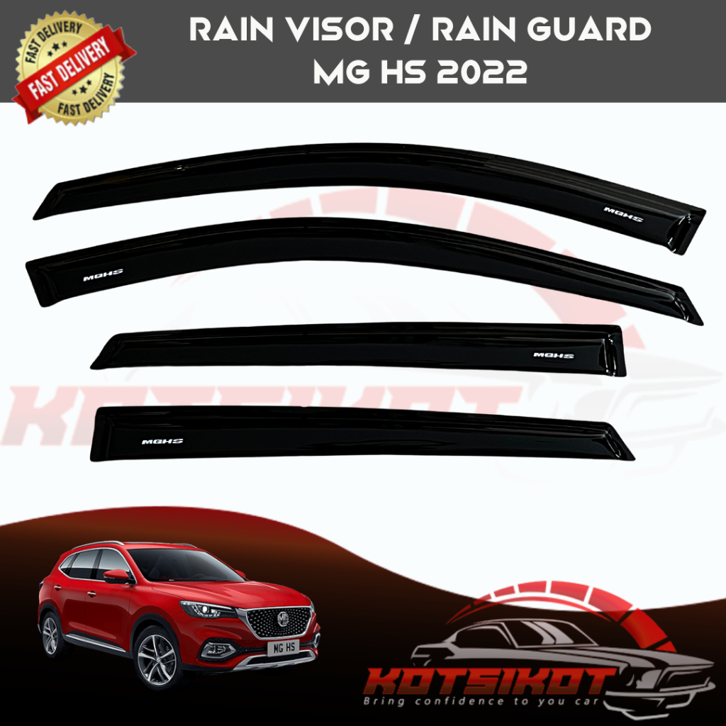 MG HS 20192023 Rain Visor / Rain Guard / Wind Deflector Shopee