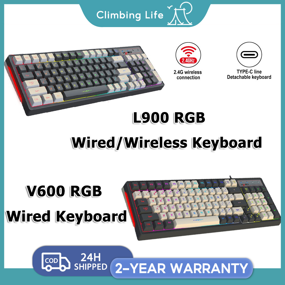 HXSJ Office Keyboard V600 L900 Wired Gaming Keyboard Wireless Membrane ...