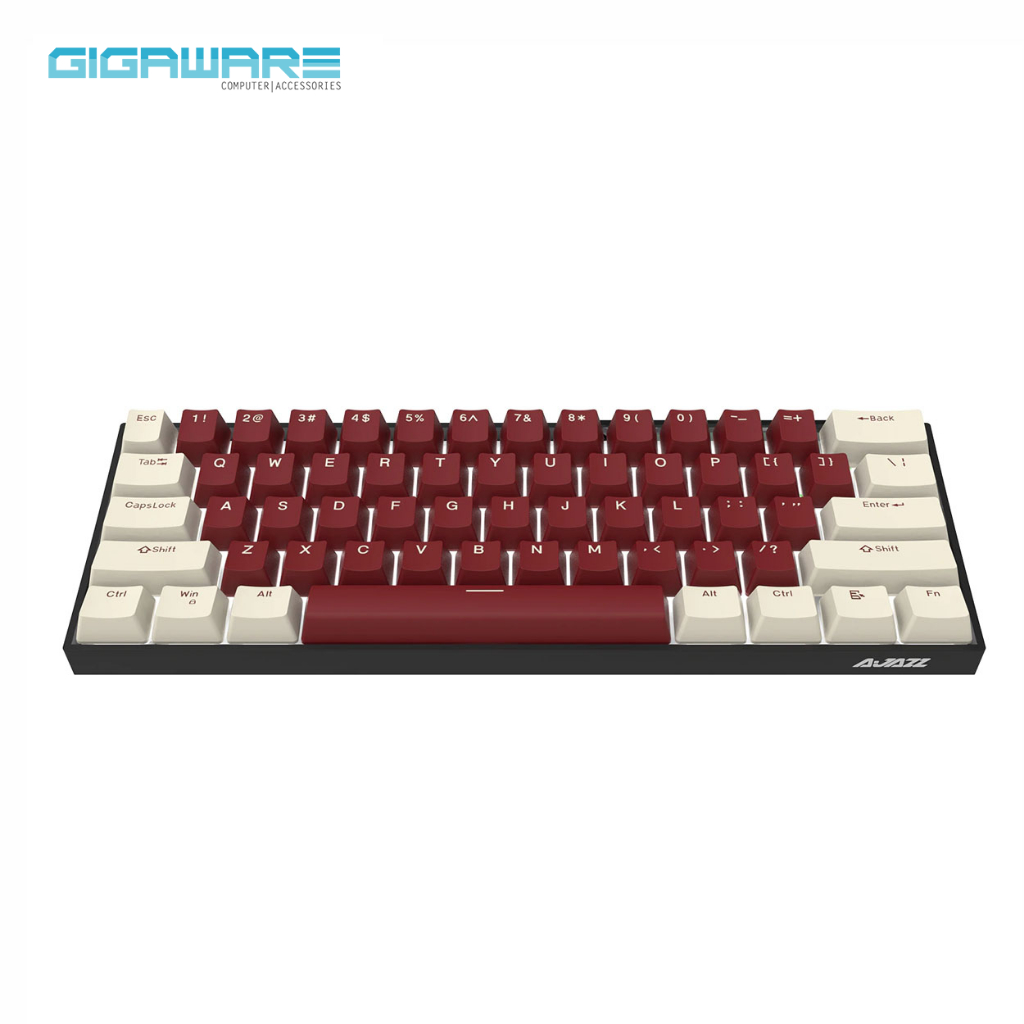 Ajazz K610T White Lights Three-Mode Compact 61 Key Mechanical Gaming ...