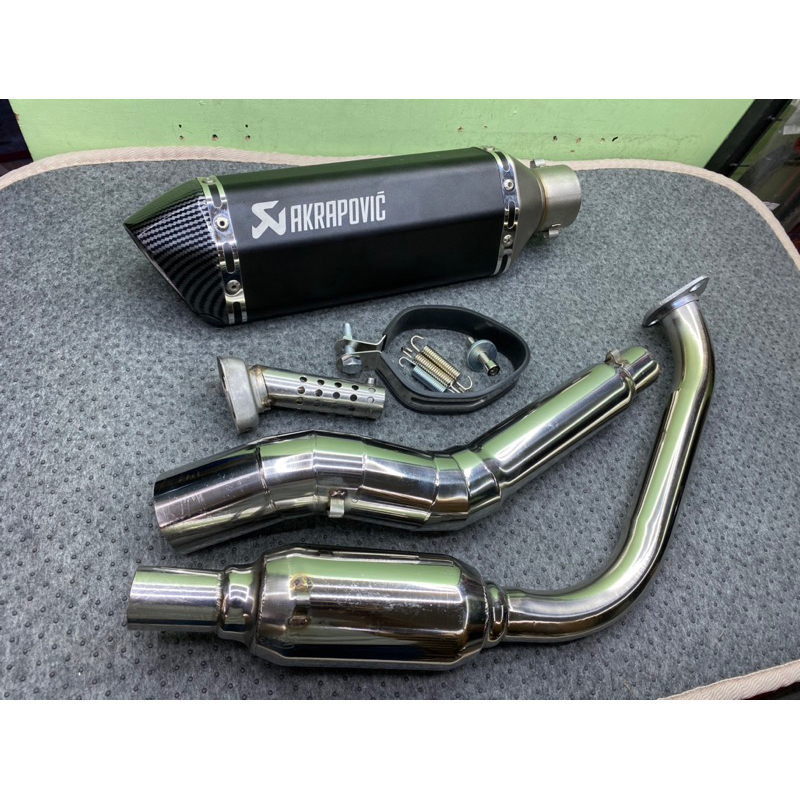 Akrapovic 370 with Elbow Stainless for Yamaha R15 V3/V4 | R15M | MT-15 ...