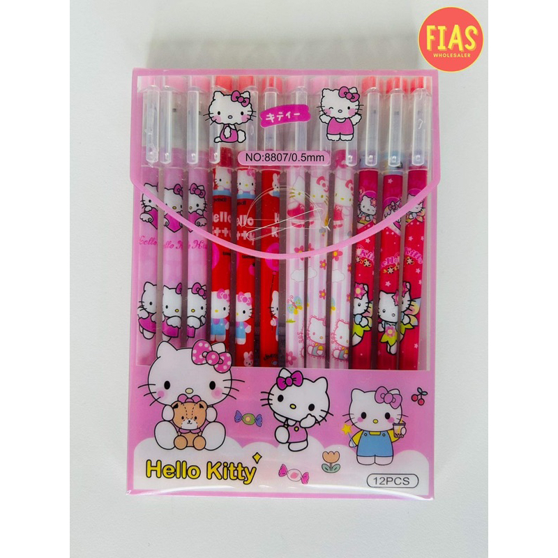 12 Pieces Hello Kitty Erasable Ballpen | Shopee Philippines