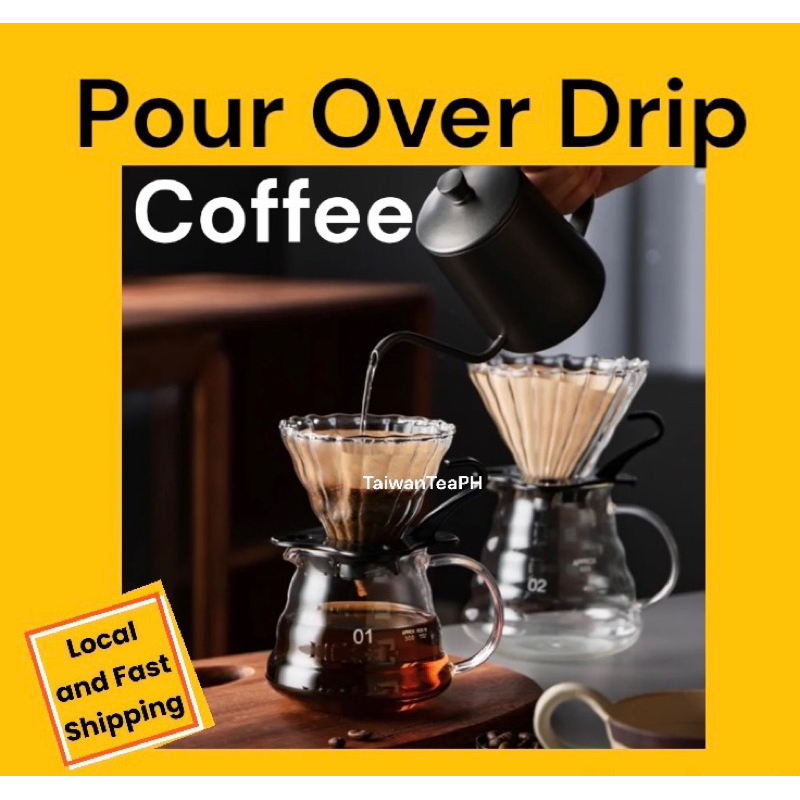 Glass Coffee Dripper Barista Pour Over Drip Hand Brewed Coffee Maker